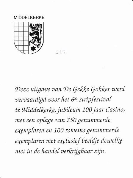 Bibliofiele uitgaven - De gekke gokker 100 jaar casino middelkerke 216-750 1992 _c (44K)