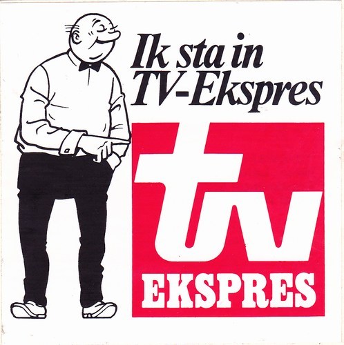Curiosa - sticker tv ekspres 11 8 x 8 cm 1983 (57K)